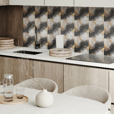 Carreaux de vinyle auto-adhésifs Un motif avec des taches colorées dans un style abstrait