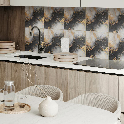 Carreaux de vinyle auto-adhésifs Un motif avec des taches colorées dans un style abstrait