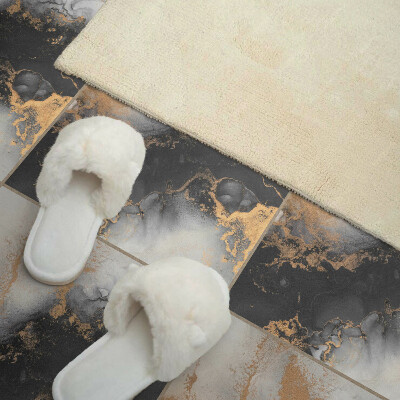 Carreaux de vinyle auto-adhésifs Un motif avec des taches colorées dans un style abstrait