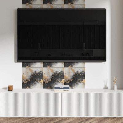 Carreaux de vinyle auto-adhésifs Un motif avec des taches colorées dans un style abstrait