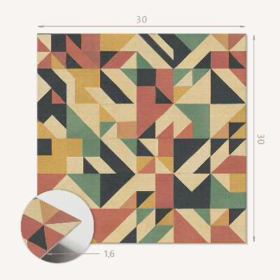 Carreaux de vinyle auto-adhésifs Motif géométrique dans une approche abstraite