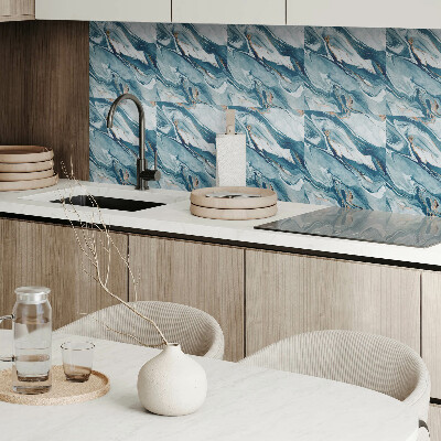 Carreaux de vinyle auto-adhésifs Ondes dynamiques dans un style abstrait