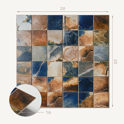 Carreaux pvc Motifs en mosaïque avec des accents de pierre