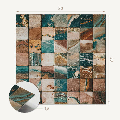 Carreaux vinyle Motif en mosaïque avec des éléments en pierre