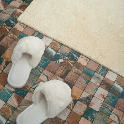 Carreaux vinyle Motif en mosaïque avec des éléments en pierre