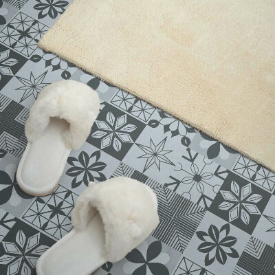 Carreaux de vinyle auto-adhésifs Formes de mosaïque dans un style géométrique