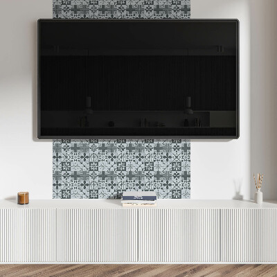 Carreaux de vinyle auto-adhésifs Formes de mosaïque dans un style géométrique