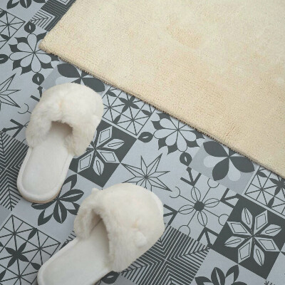 Carreaux de vinyle auto-adhésifs Formes de mosaïque dans un style géométrique