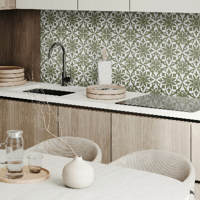 Carreaux de vinyle auto-adhésifs Motif floral avec des feuilles