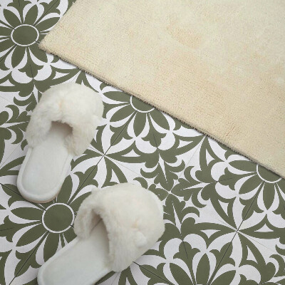 Carreaux de vinyle auto-adhésifs Motif floral avec des feuilles