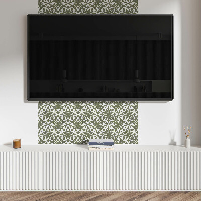 Carreaux de vinyle auto-adhésifs Motif floral avec des feuilles