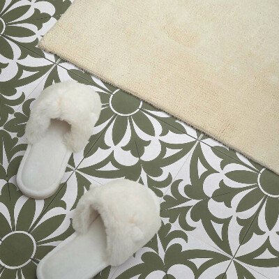 Carreaux de vinyle auto-adhésifs Motif floral avec des feuilles