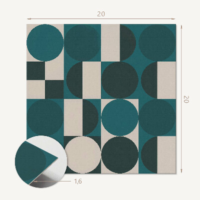 Carreaux de vinyle auto-adhésifs Motifs géométriques aux formes variées