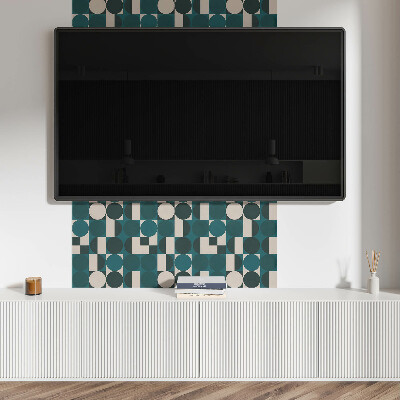 Carreaux de vinyle auto-adhésifs Motifs géométriques aux formes variées