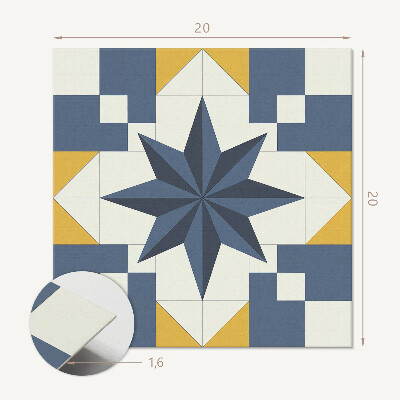 Carreaux pvc Motif étoile géométrique élégant