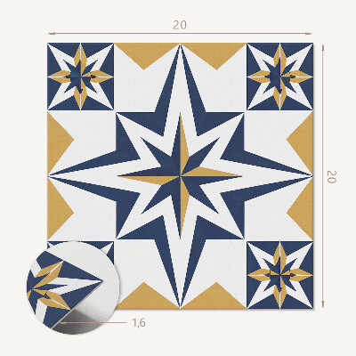 Carreaux vinyle Étoiles quantiques aux formes géométriques