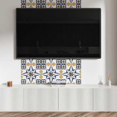 Carreaux vinyle Étoiles quantiques aux formes géométriques