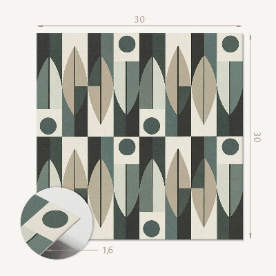 Carreaux de vinyle auto-adhésifs Géométrie dans un style abstrait