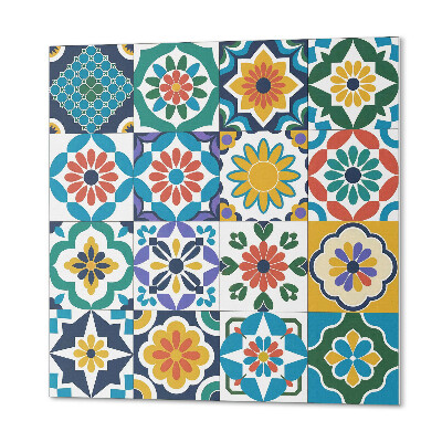 Carreaux pvc Géométrie et fleuristerie en harmonie