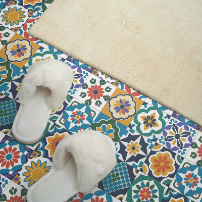 Carreaux pvc Géométrie et fleuristerie en harmonie