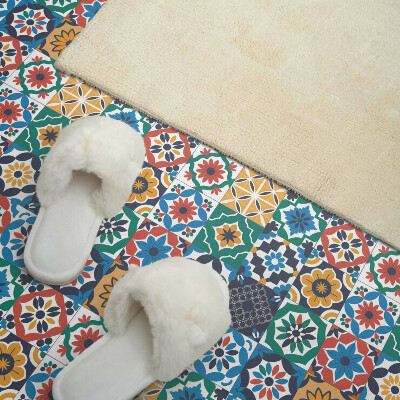 Carreaux de vinyle auto-adhésifs La géométrie des mosaïques dans une composition harmonisée