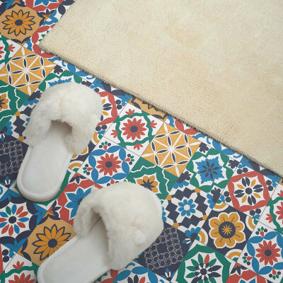 Carreaux de vinyle auto-adhésifs La géométrie des mosaïques dans une composition harmonisée