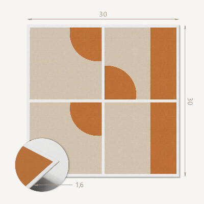 Carreaux de vinyle auto-adhésifs Motifs géométriques dans un style abstrait