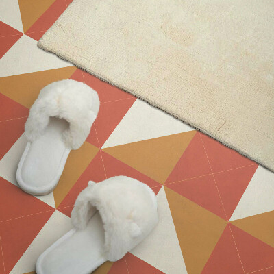 Carreaux vinyle Géométrie aux tons chauds