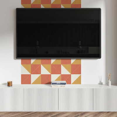 Carreaux vinyle Géométrie aux tons chauds