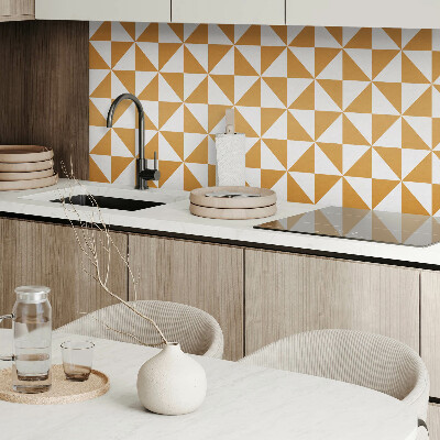 Carreaux de vinyle auto-adhésifs Triangles carrés de style géométrique