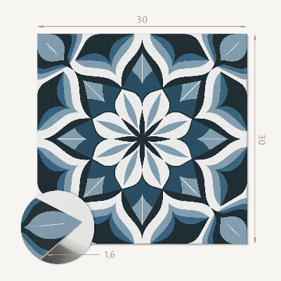 Carreaux pvc Motif floral symétrique
