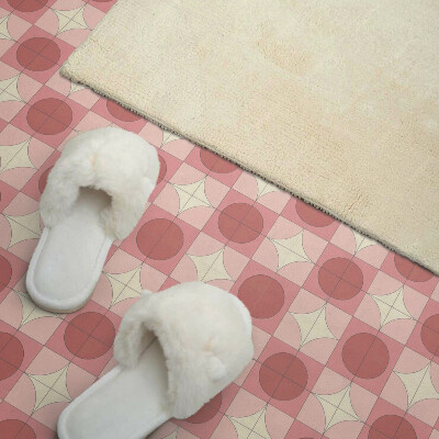 Carreaux vinyle Fleurs en cercles