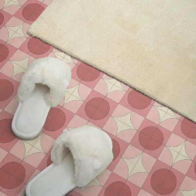 Carreaux vinyle Fleurs en cercles