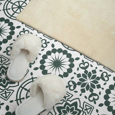 Carreaux de vinyle auto-adhésifs Géométrique avec un accent floral