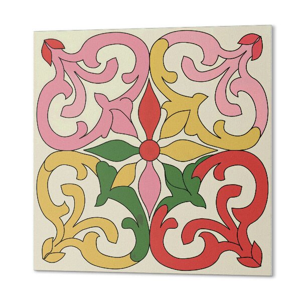 Carreaux de vinyle auto-adhésifs Motif floral ornemental