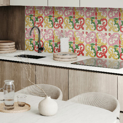 Carreaux de vinyle auto-adhésifs Motif floral ornemental