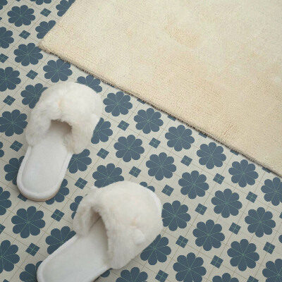 Carreaux de vinyle auto-adhésifs Fleurs à carreaux