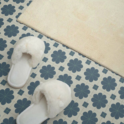 Carreaux de vinyle auto-adhésifs Fleurs à carreaux