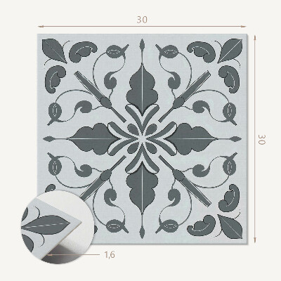 Carreaux pvc Motif végétal symétrique
