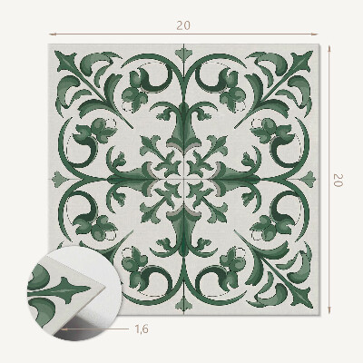 Carreaux pvc Motif floral entouré de plantes