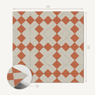 Carreaux de vinyle auto-adhésifs Motif losange en maille