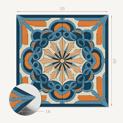 Carreaux pvc Mandala aux accents floraux