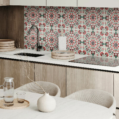 Carreaux de vinyle auto-adhésifs Motif floral symétrique dans un motif délicat