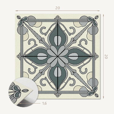Carreaux pvc Motif floral ornemental