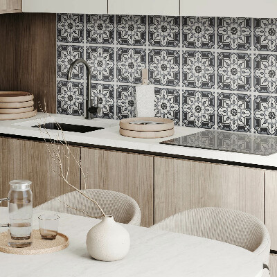 Carreaux vinyle Motif floral avec détails décoratifs