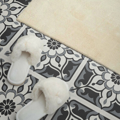 Carreaux vinyle Motif floral avec détails décoratifs