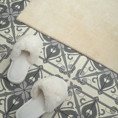 Carreaux de vinyle auto-adhésifs Motif floral symétrique