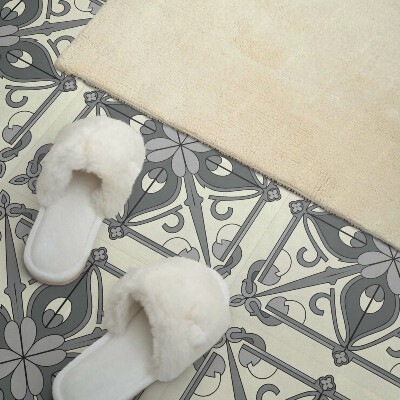 Carreaux de vinyle auto-adhésifs Motif floral symétrique