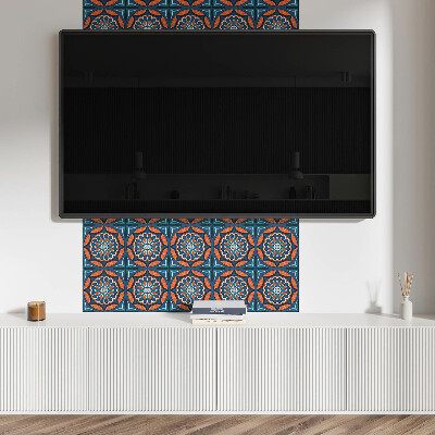 Carreaux de vinyle auto-adhésifs Style mandala feuillu