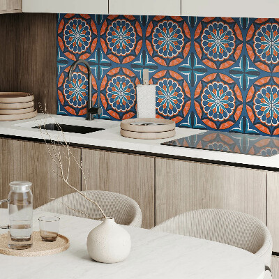 Carreaux de vinyle auto-adhésifs Style mandala feuillu